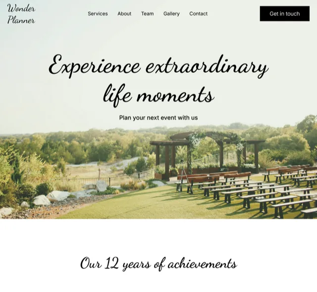 Event planning template