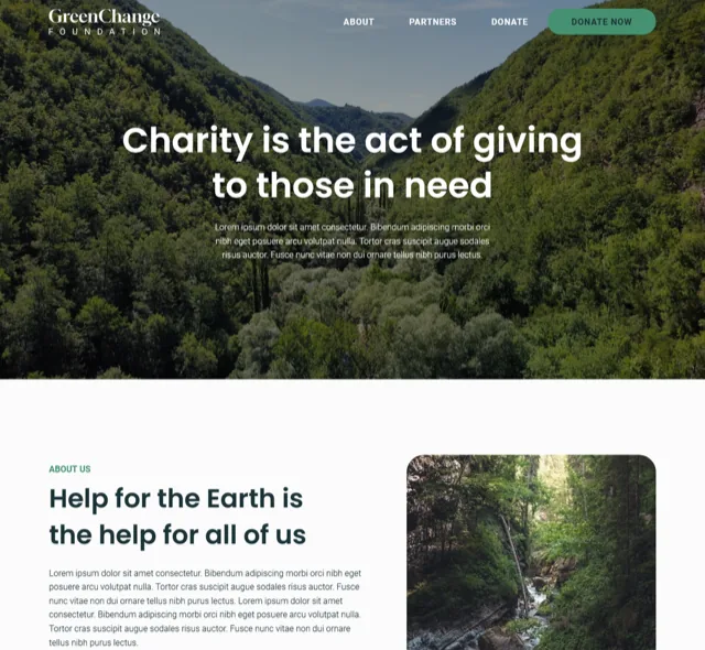 Foundation template with donations